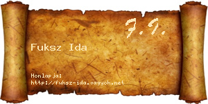 Fuksz Ida névjegykártya